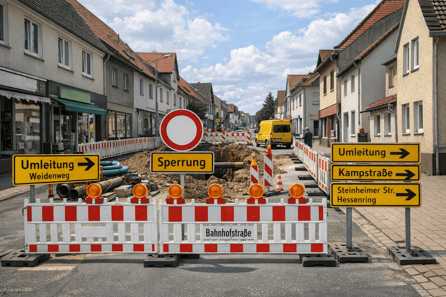 Bahnhofstraße wird neun Tage gesperrt