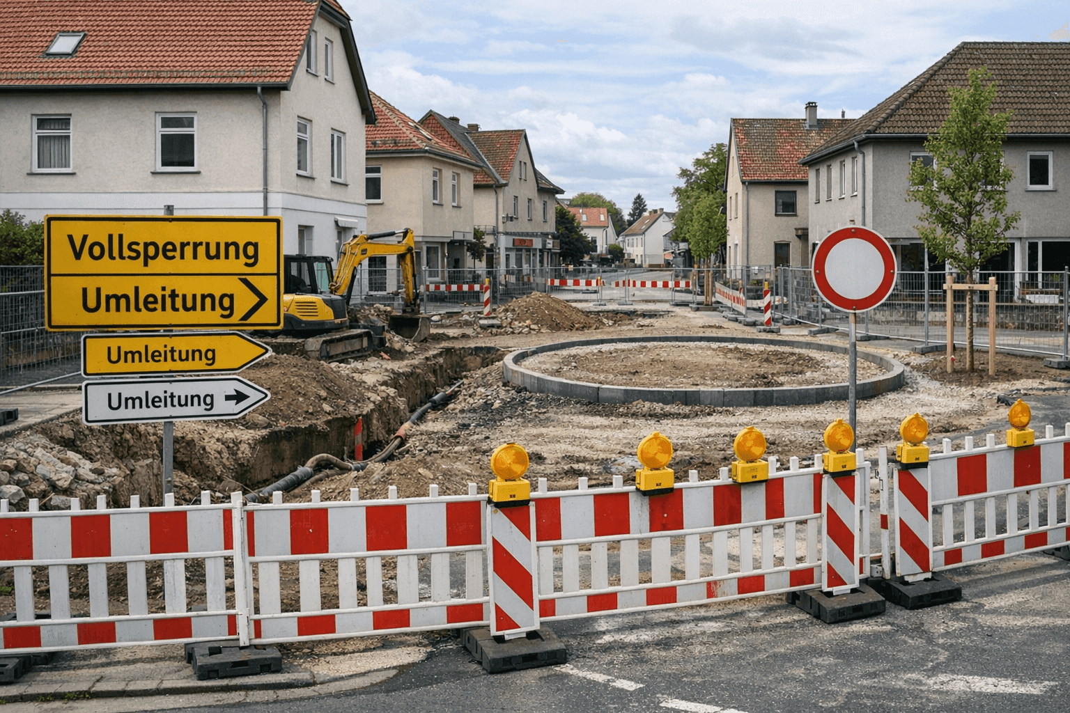 Detmold baut Minikreisverkehr an der Hermannstraße