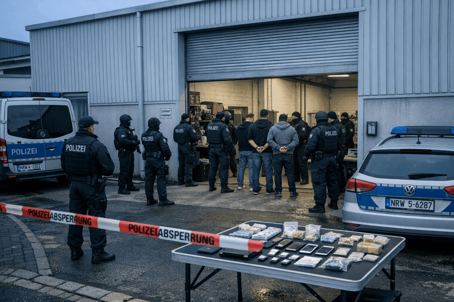 Drogenverdacht: Polizei durchsucht Halle und Wohnung