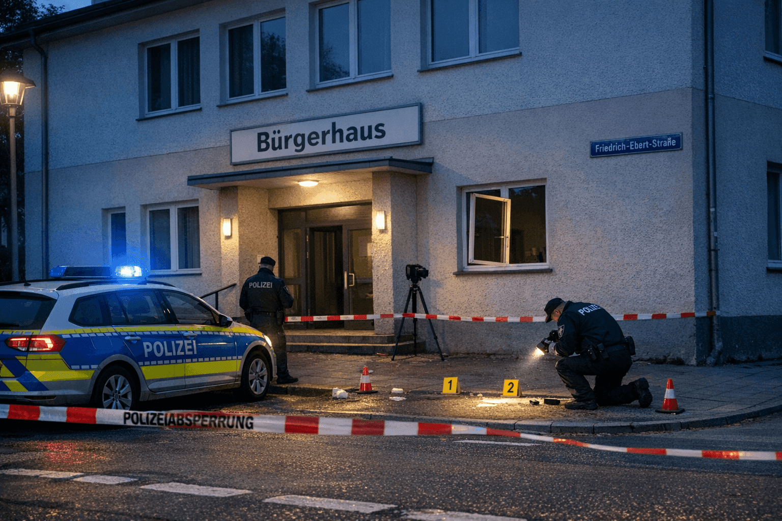 Kurzmitteilung: Einbrecher schlagen im Bürgerhaus Alarm