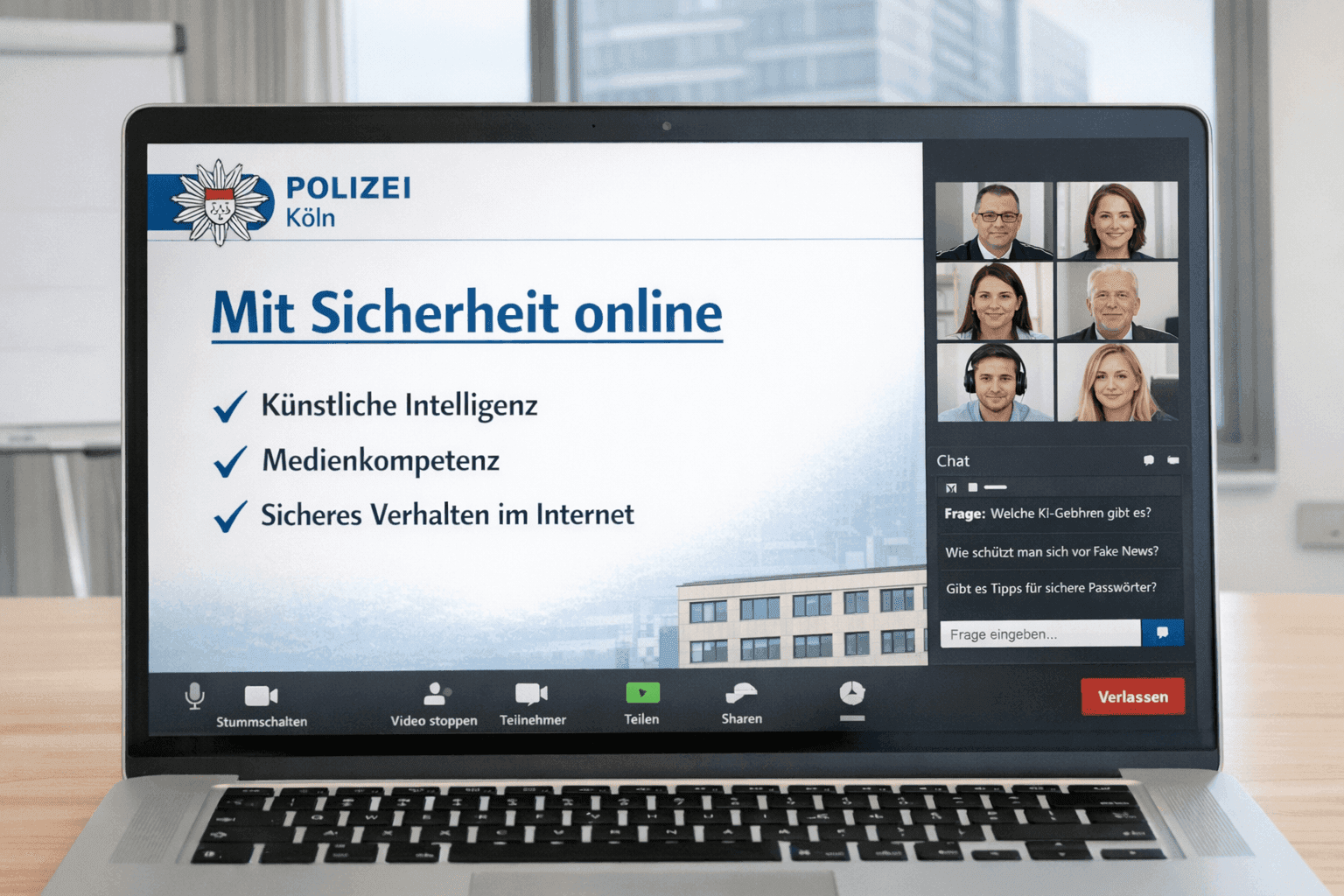 Kurzmitteilung: Kölner Polizei warnt vor KI-Fakes im Netz