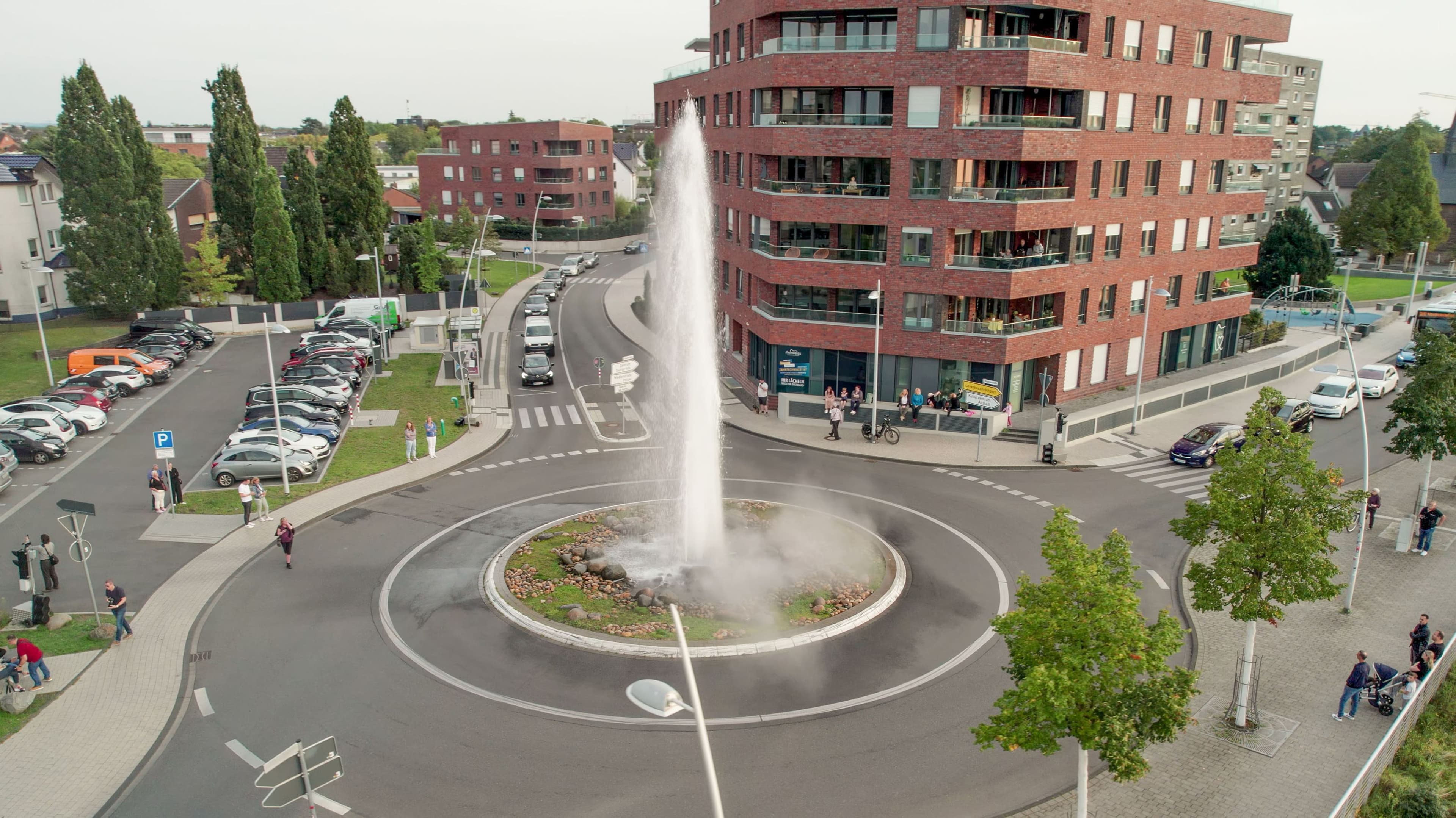 Monheimer Geysir zeigt sich wieder