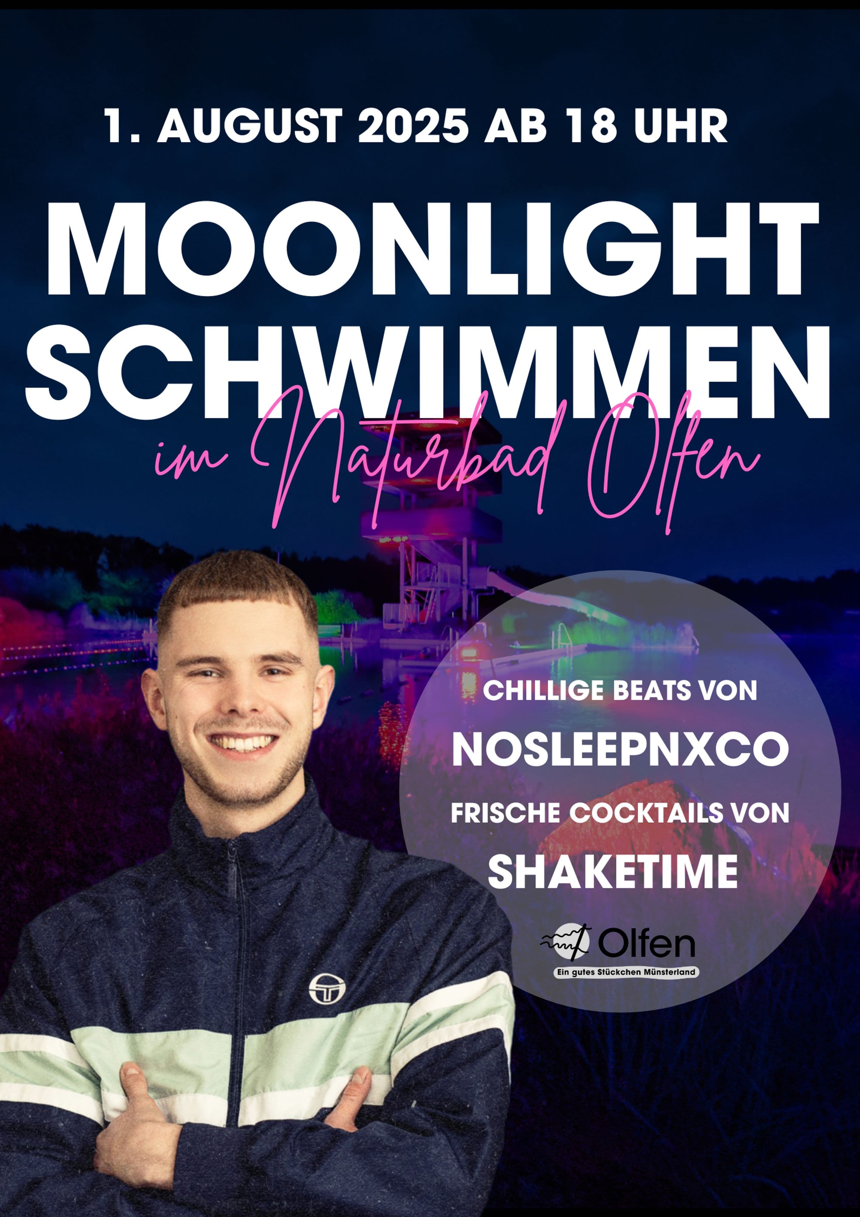 Nachtbaden unter Sternen in Olfen