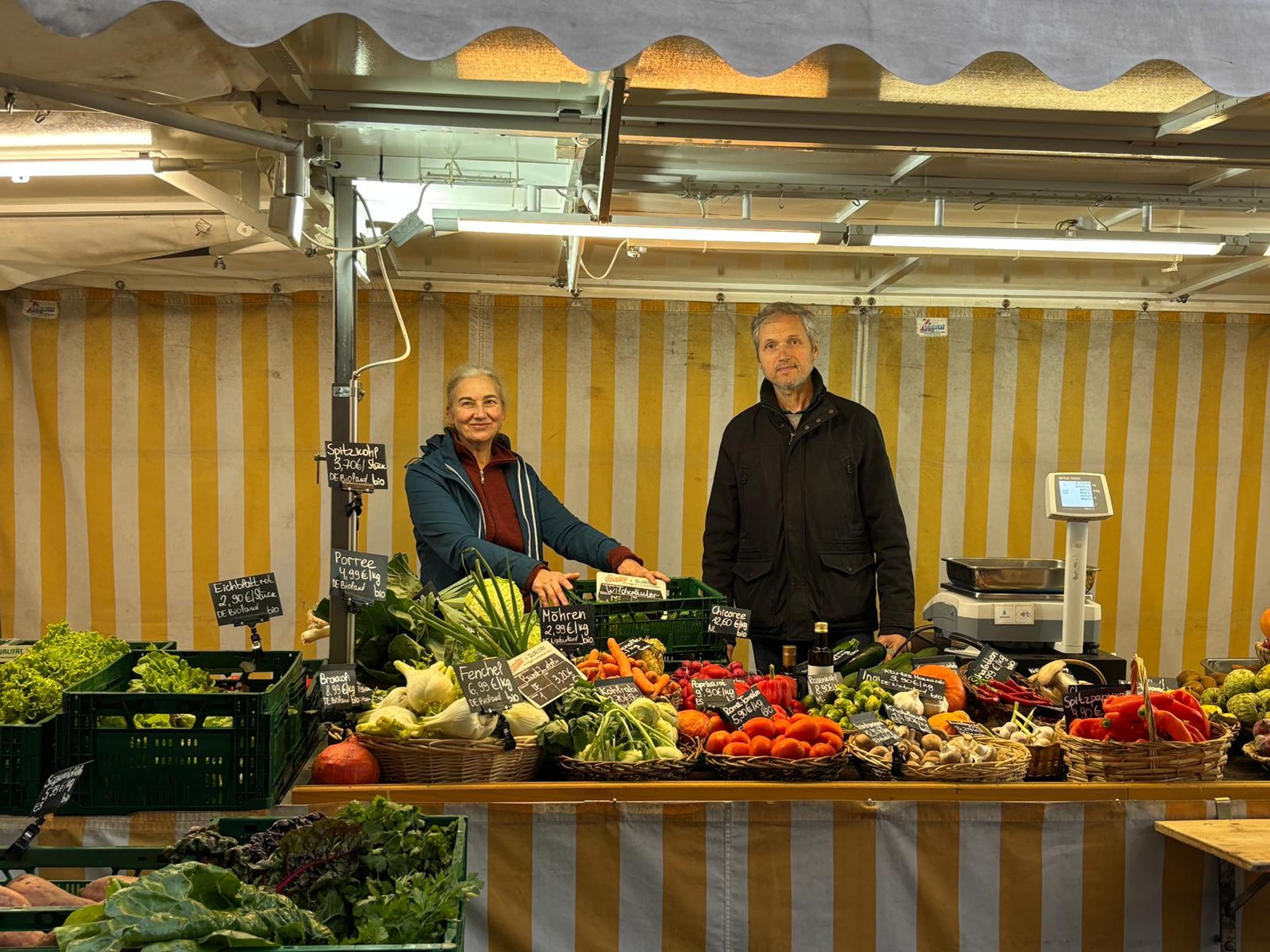 Neuer Bio-Stand bereichert Hildens Nordmarkt