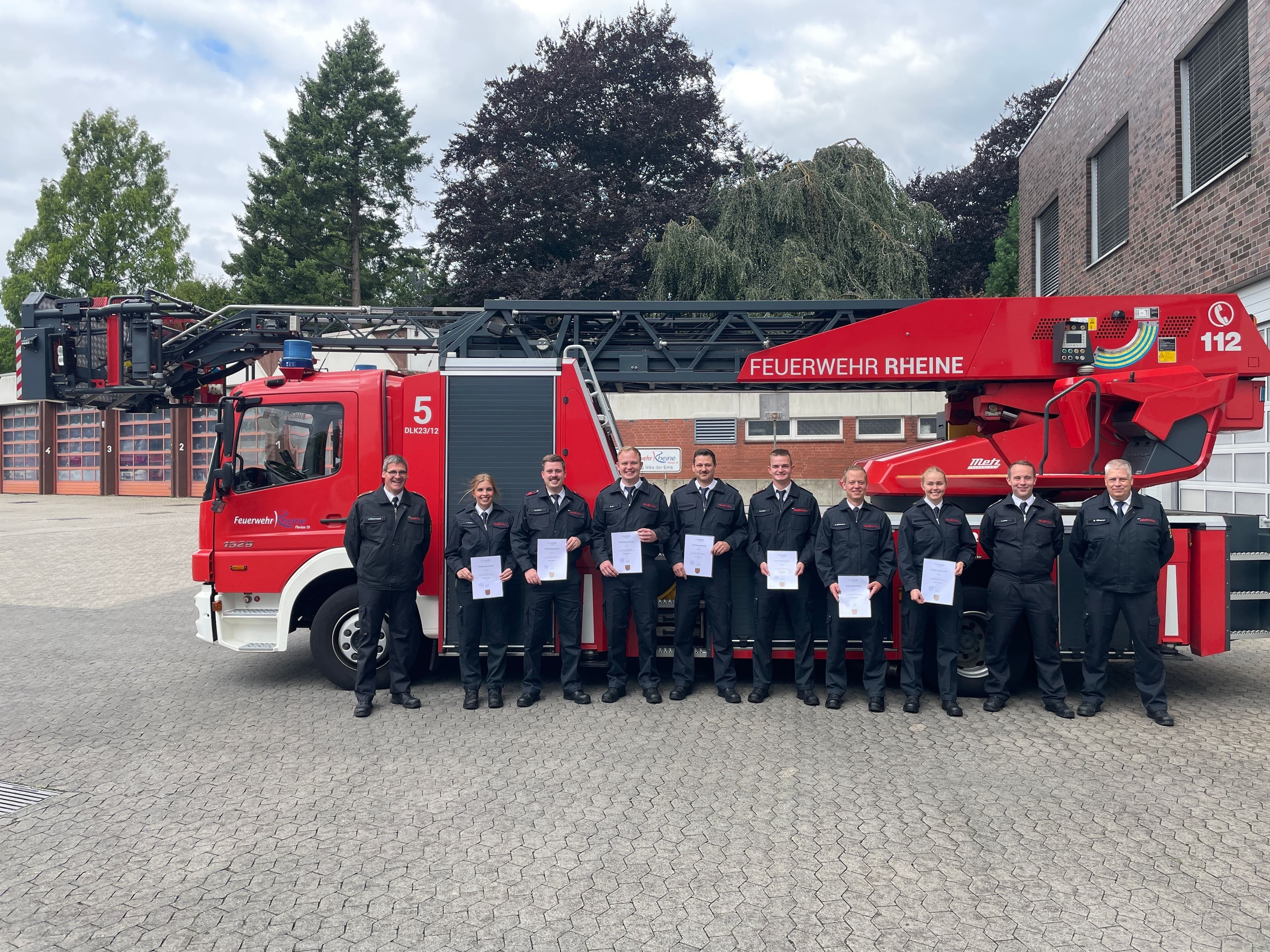 Sieben neue Brandmeister für Feuerwehr Rheine