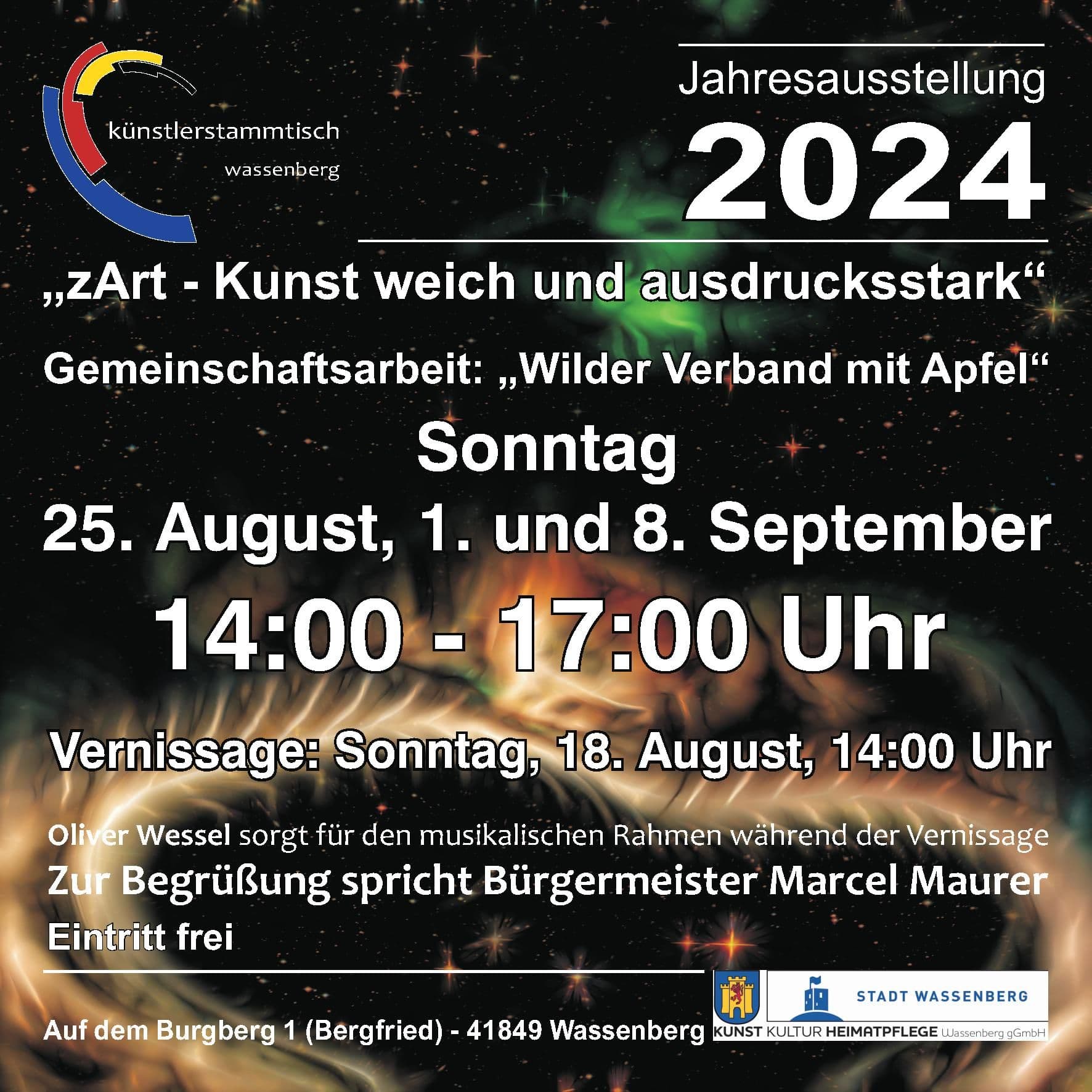 zArt – Kunst weich und ausdrucksstark: Vernissage im Bergfried Wassenberg