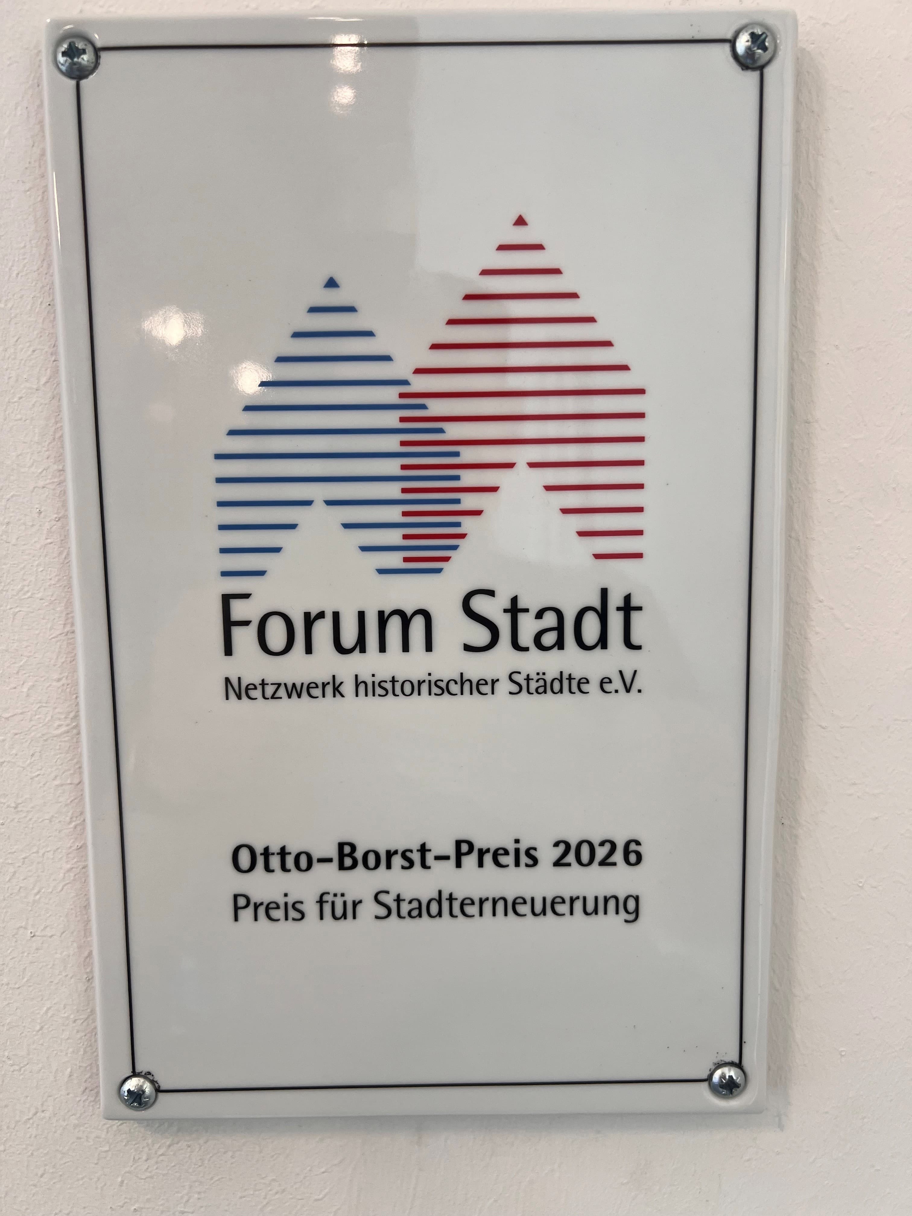 Plakette des Otto-Borst-Preises 2026