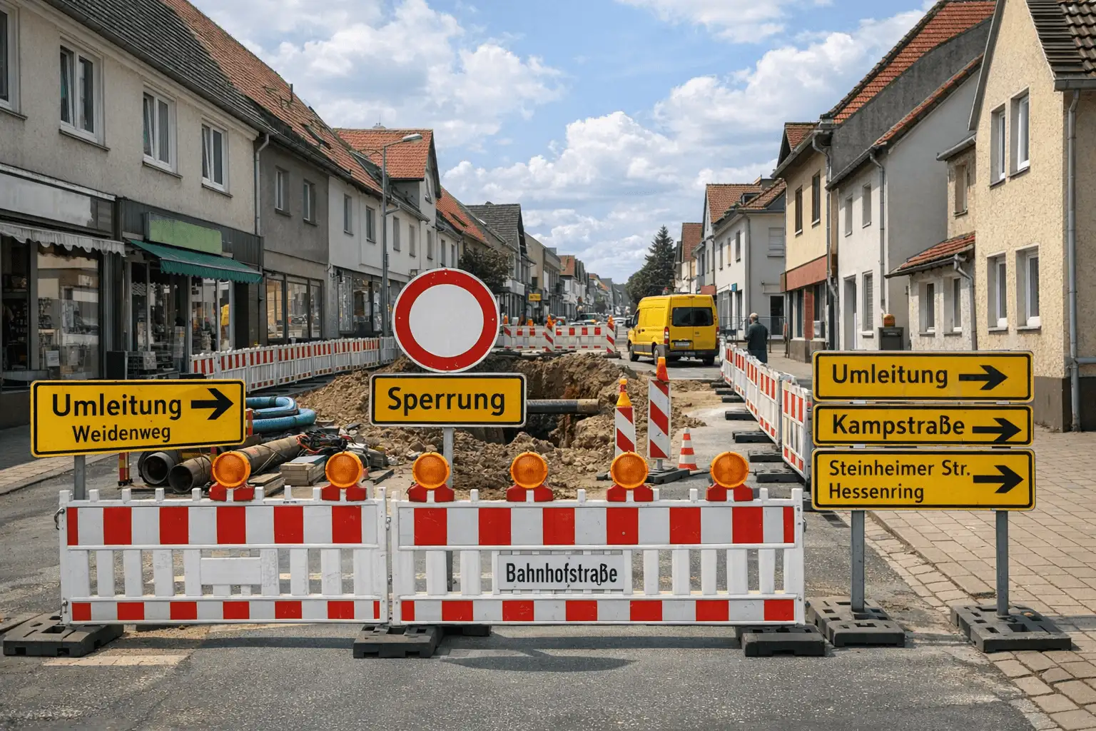 Bahnhofstraße wird neun Tage gesperrt