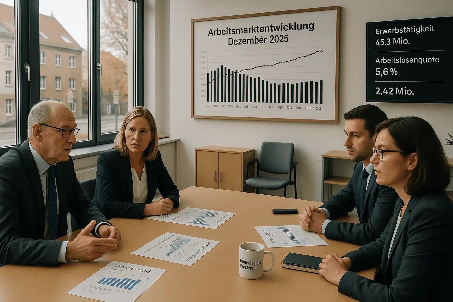 Erwerbstätigkeit in Deutschland leicht gesunken