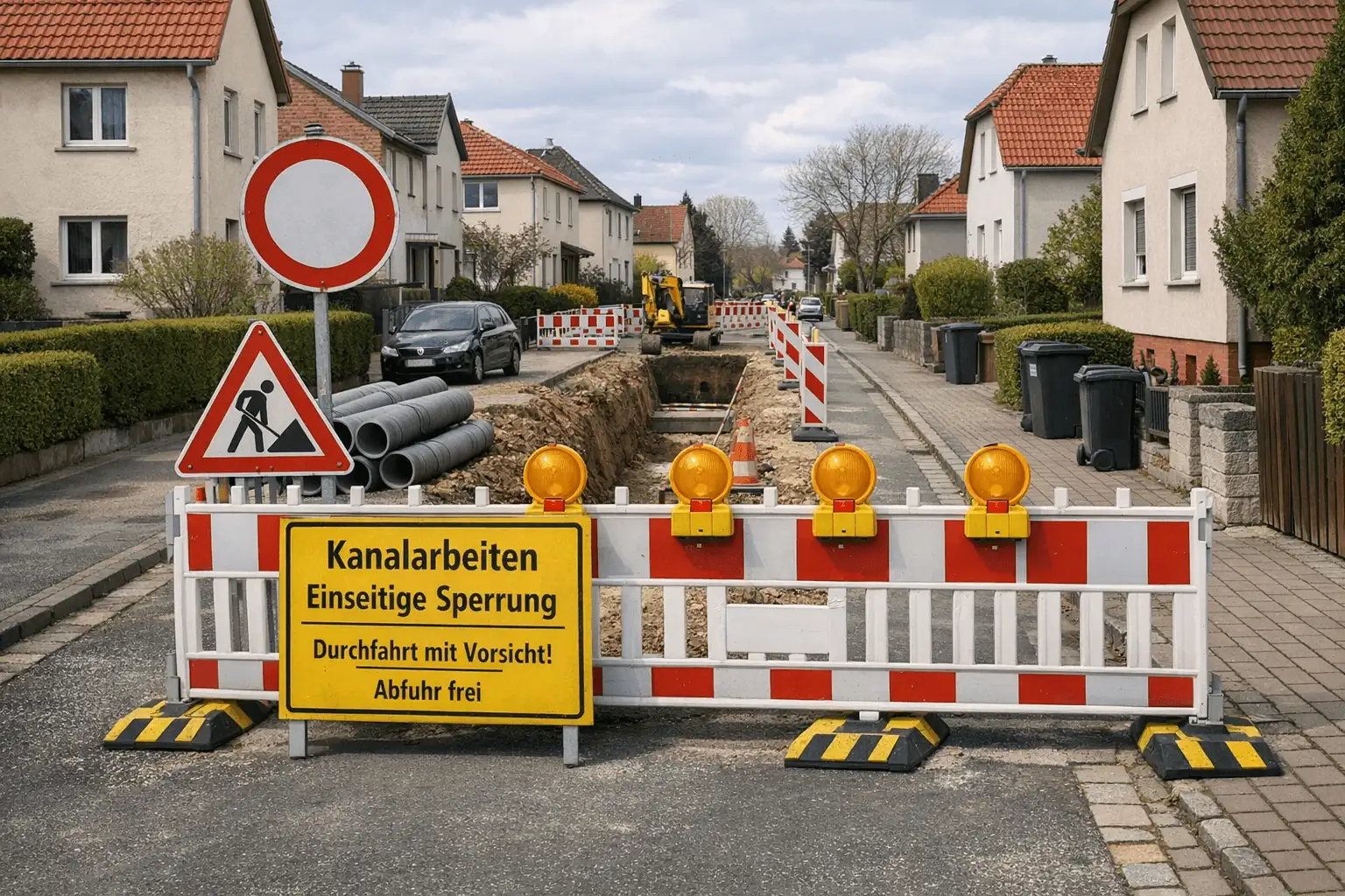 Kanalerneuerung sorgt für Sperrung in der Straße „Hessenland“