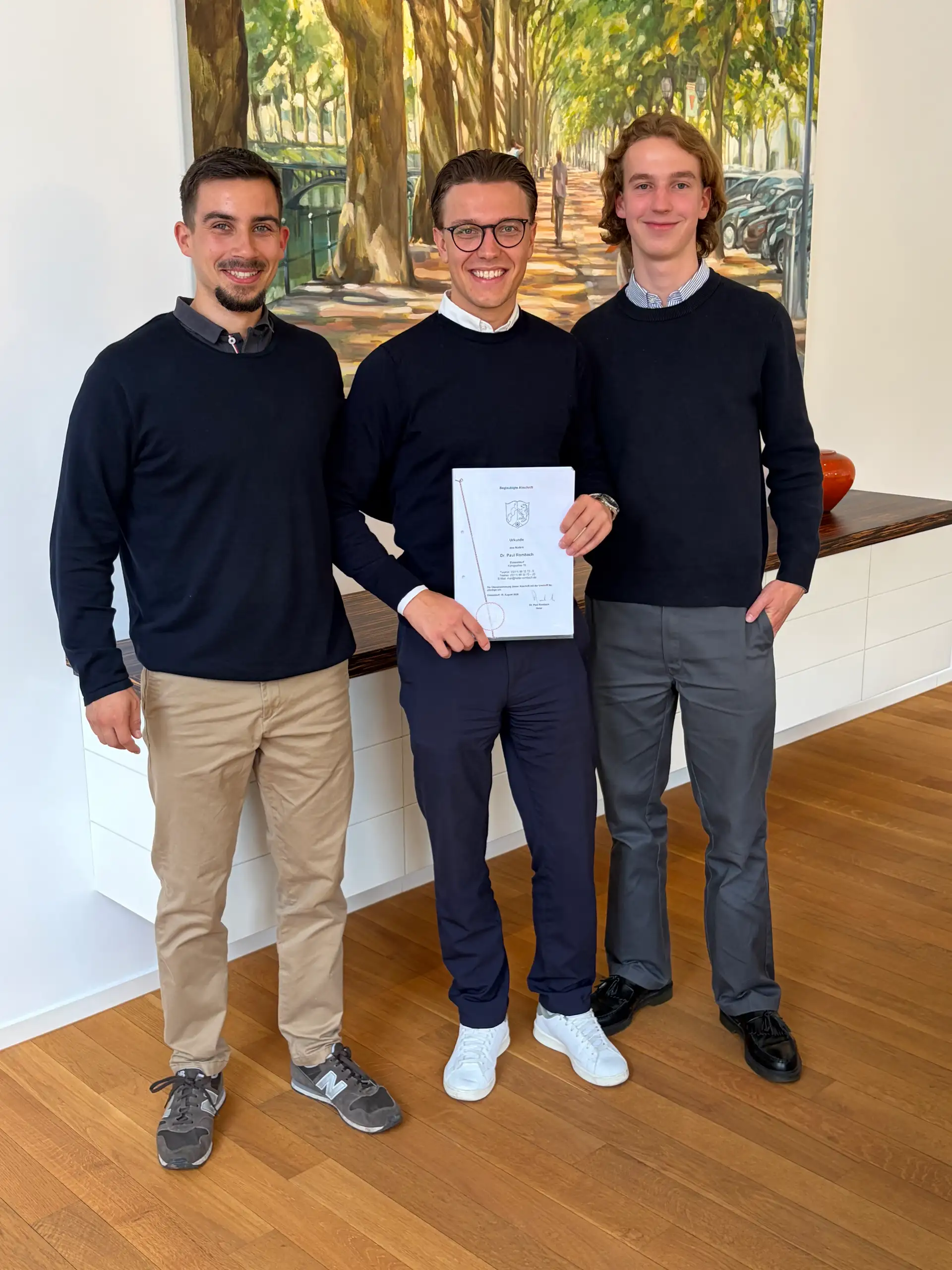 V.l.: Ben Koenigs, Jan Crienen und Oskar Cornelissen von Reguly