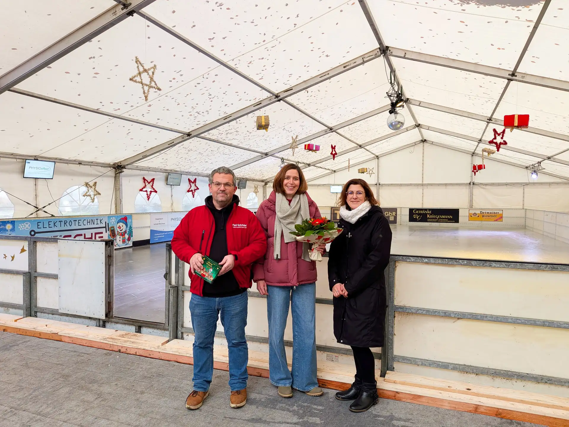 Eisbahn-Vergnügen in der Gartenschau Bad Lippspringe