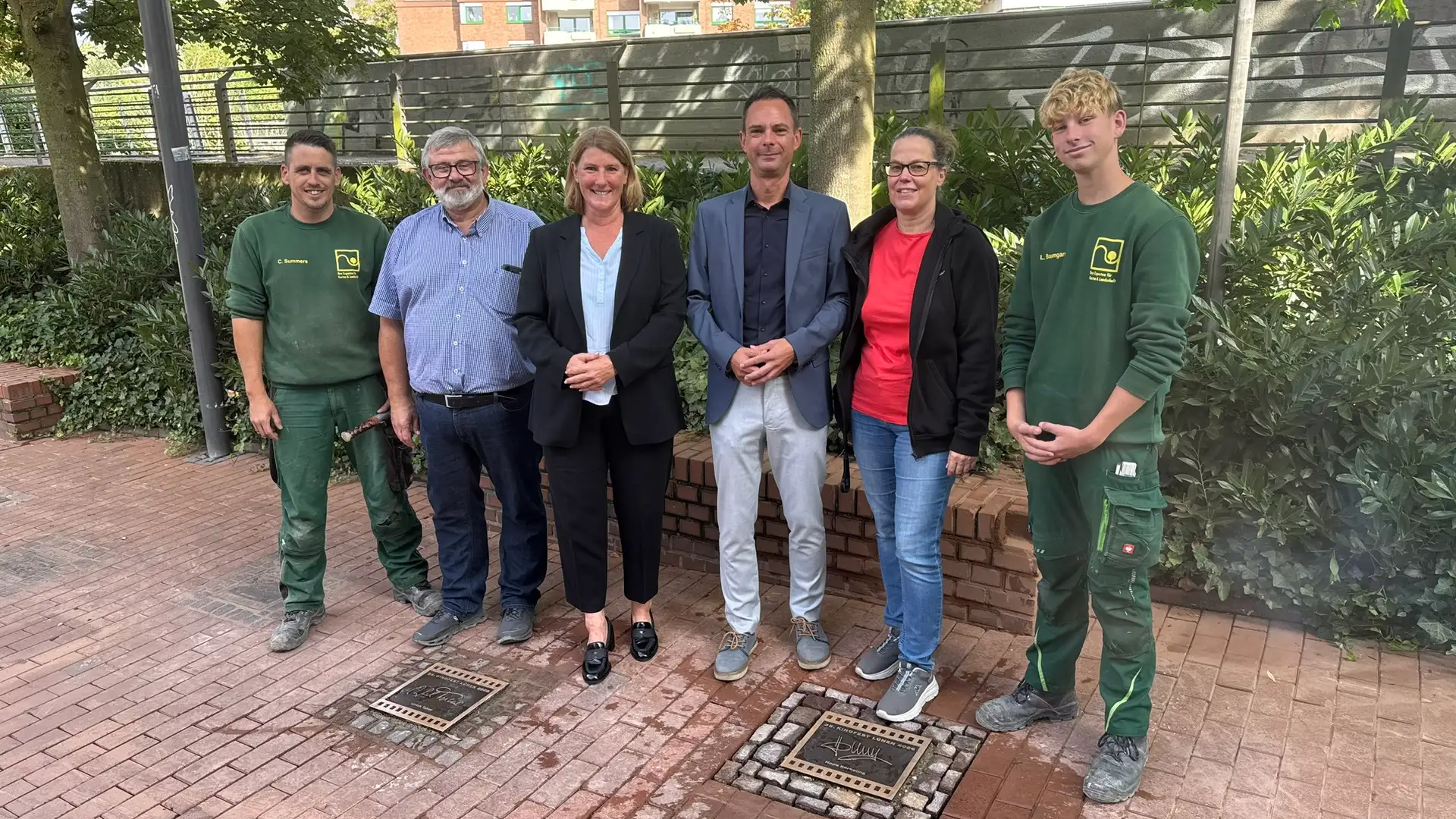 Ehrenplatte für Hape Kerkeling auf dem „Walk of Fame“ in der Lüner Innenstadt.