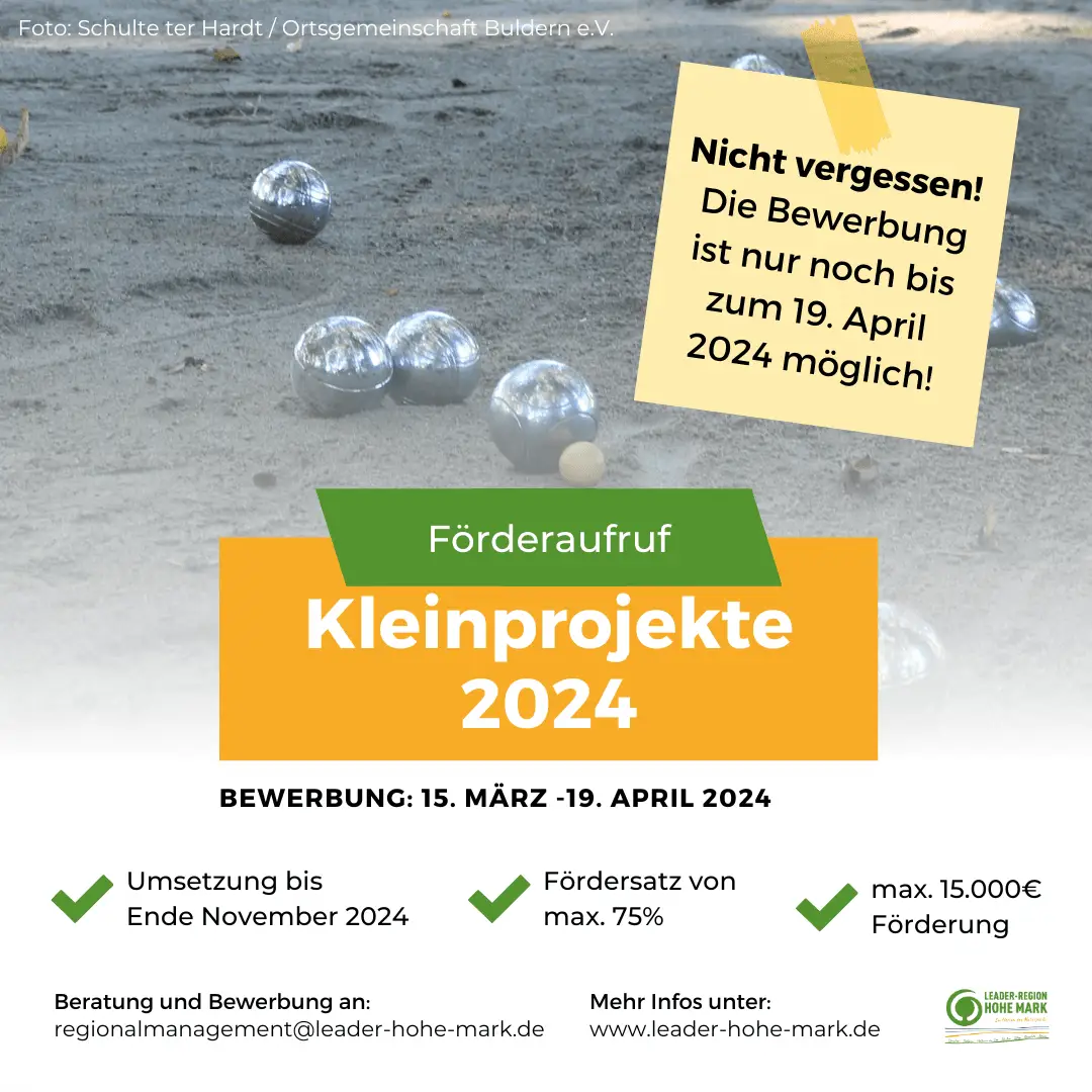 Förderprogramm für Kleinprojekte