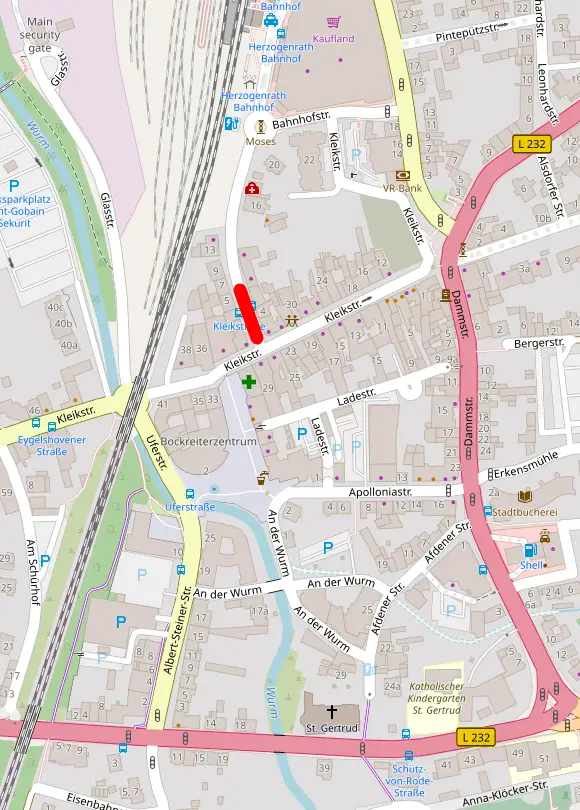 Verkehrseinschränkungen in Herzogenrath an der Bushaltestelle „Kleikstraße“