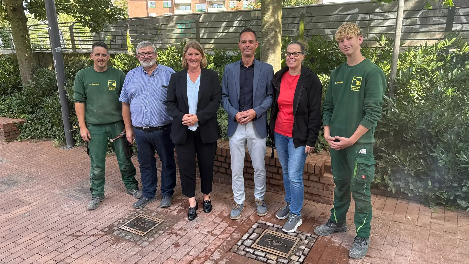 Ehrenplatte für Hape Kerkeling auf dem „Walk of Fame“ in der Lüner Innenstadt.