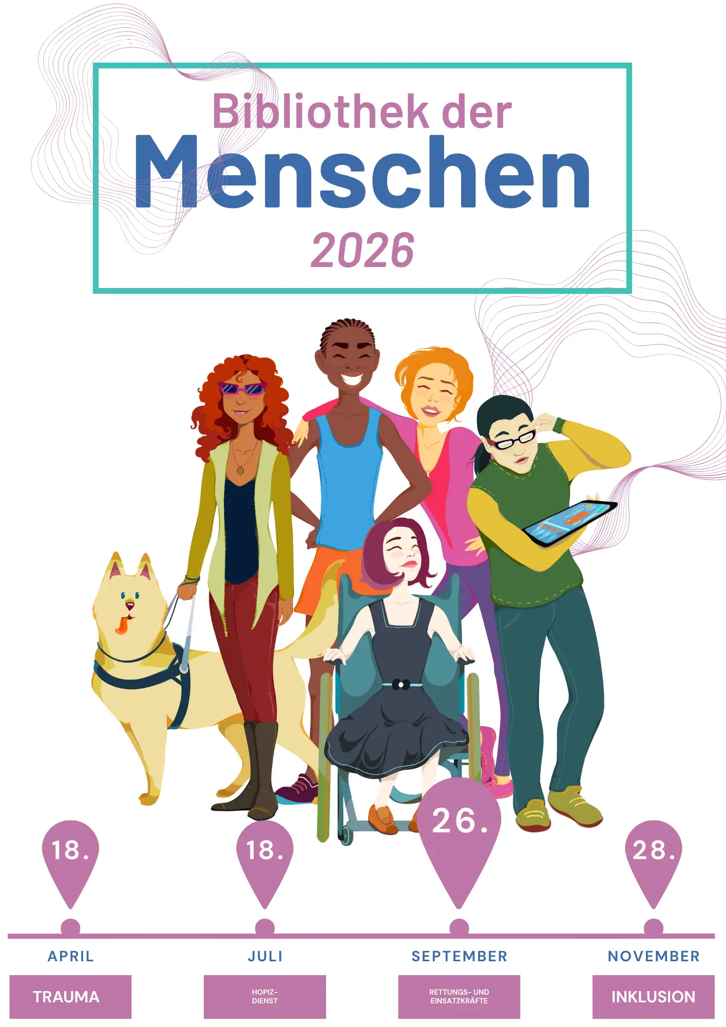 Lebende Bücher - Menschen mit persönlichen Geschichten und Erfahrungen begegnen