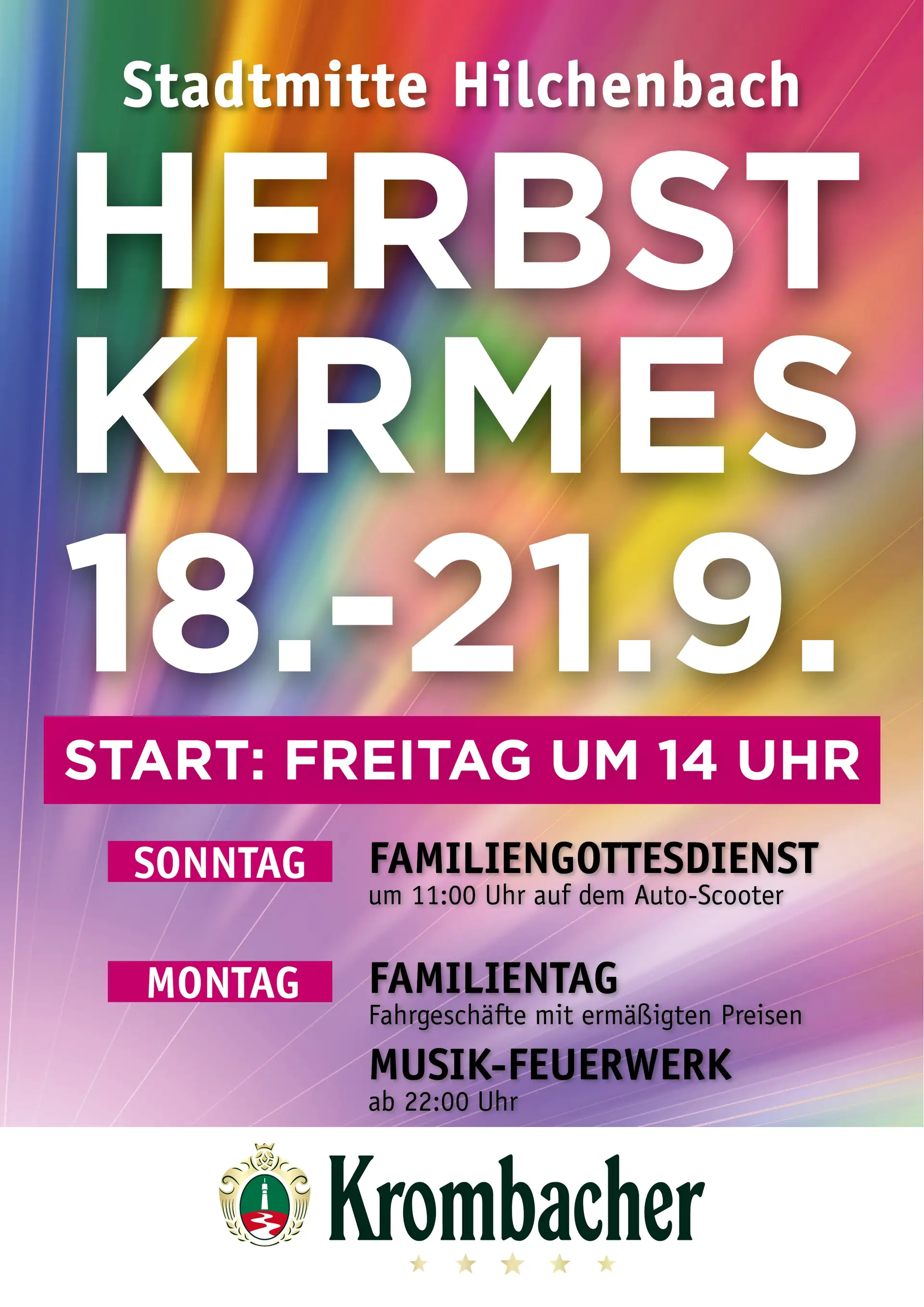 Herbstkirmes in Hilchenbach: Fahrgeschäfte, Imbissstände und Musikfeuerwerk