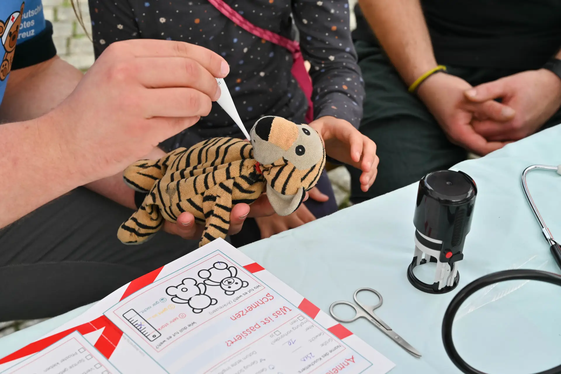 Teddyklinik bei der Woche der Wiederbelebung in Bochum, 20.9.2023.