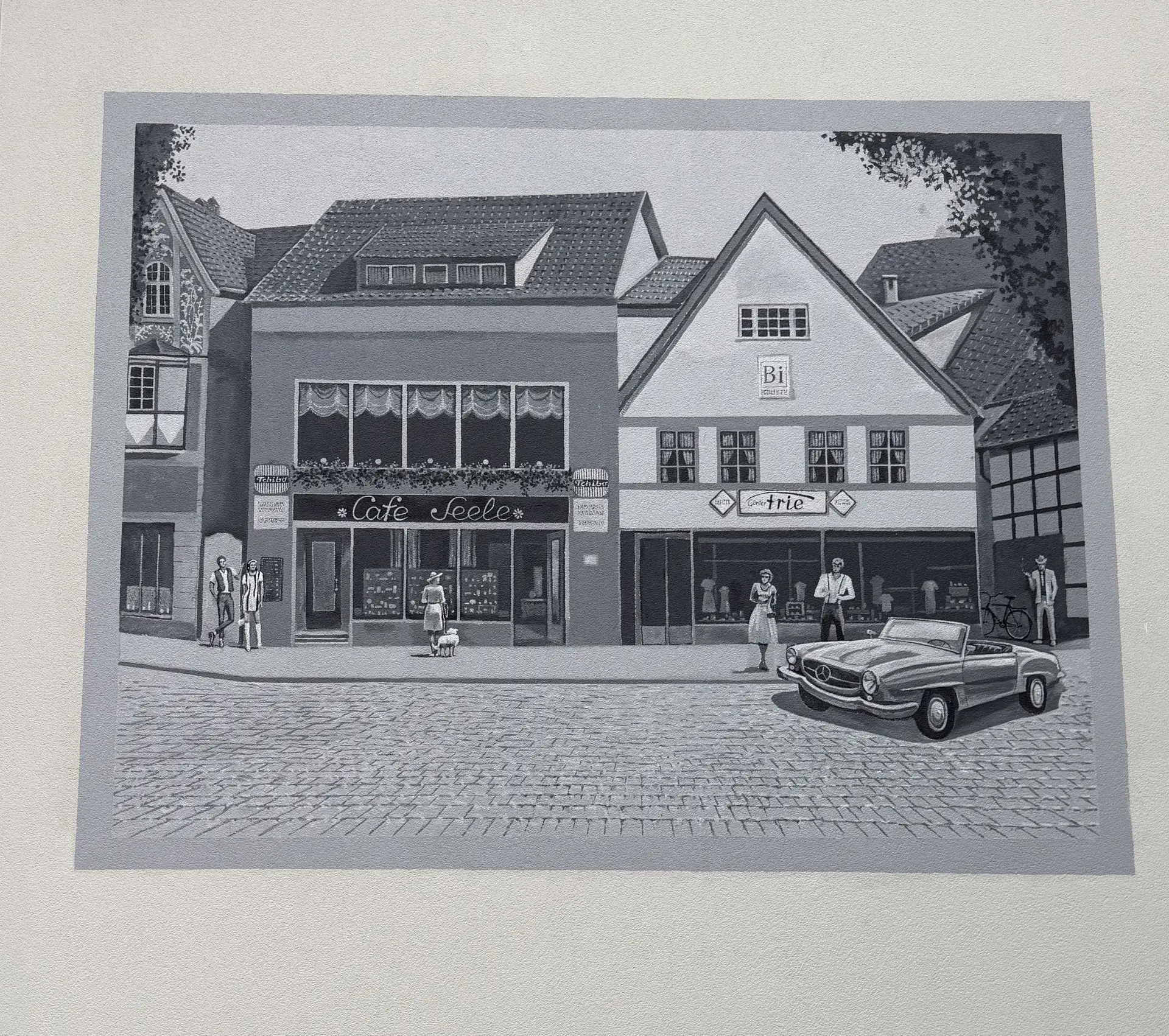 Neues Wandbild in Vlotho erinnert an die 1960er-Jahre
