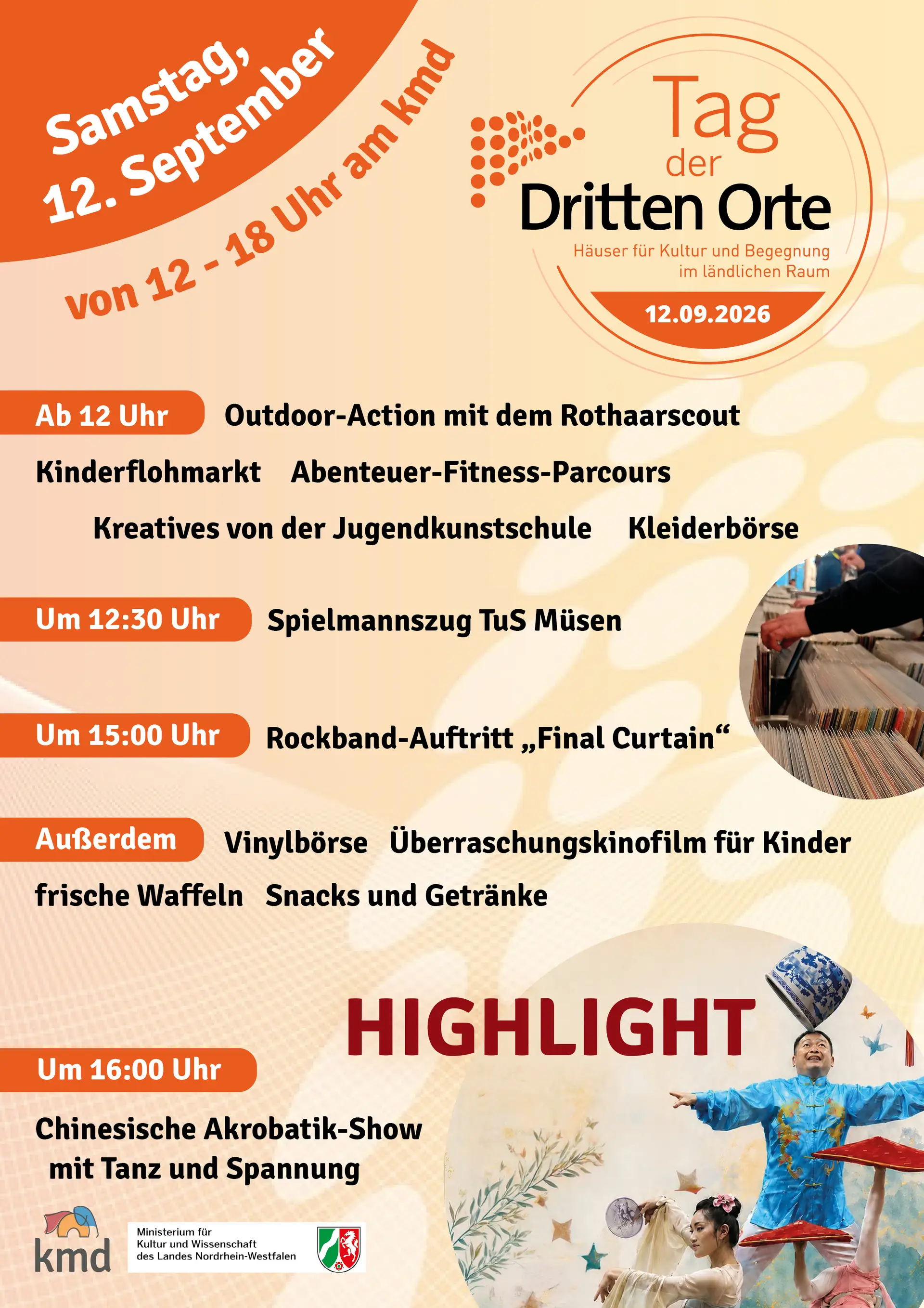 Tag der Dritten Orte im kmd in Dahlbruch: Flohmarkt, Musik und kostenlose Bühne