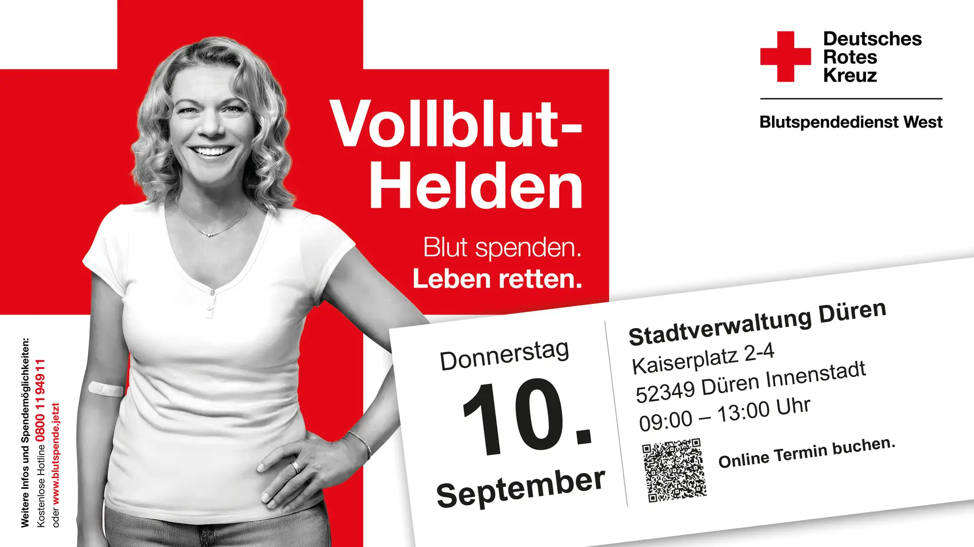 Blutspenden im Dürener Rathaus: Termin am 10. September 2026