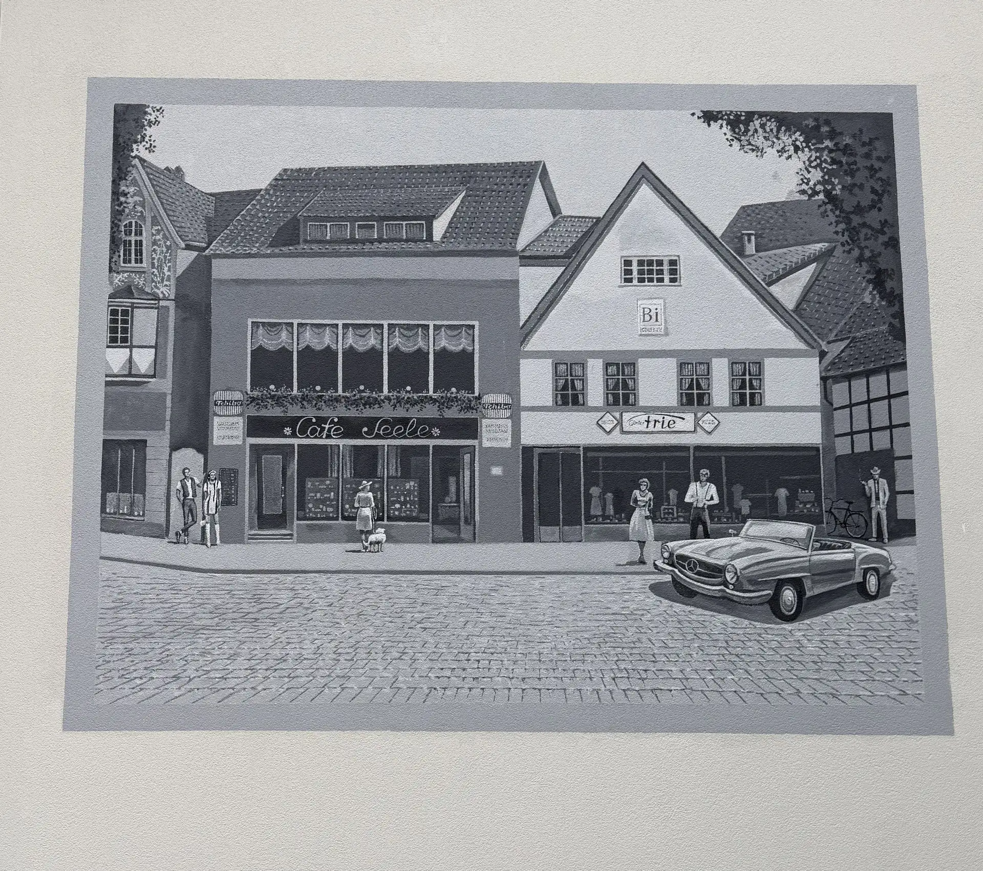 Neues Wandbild in Vlotho erinnert an die 1960er-Jahre
