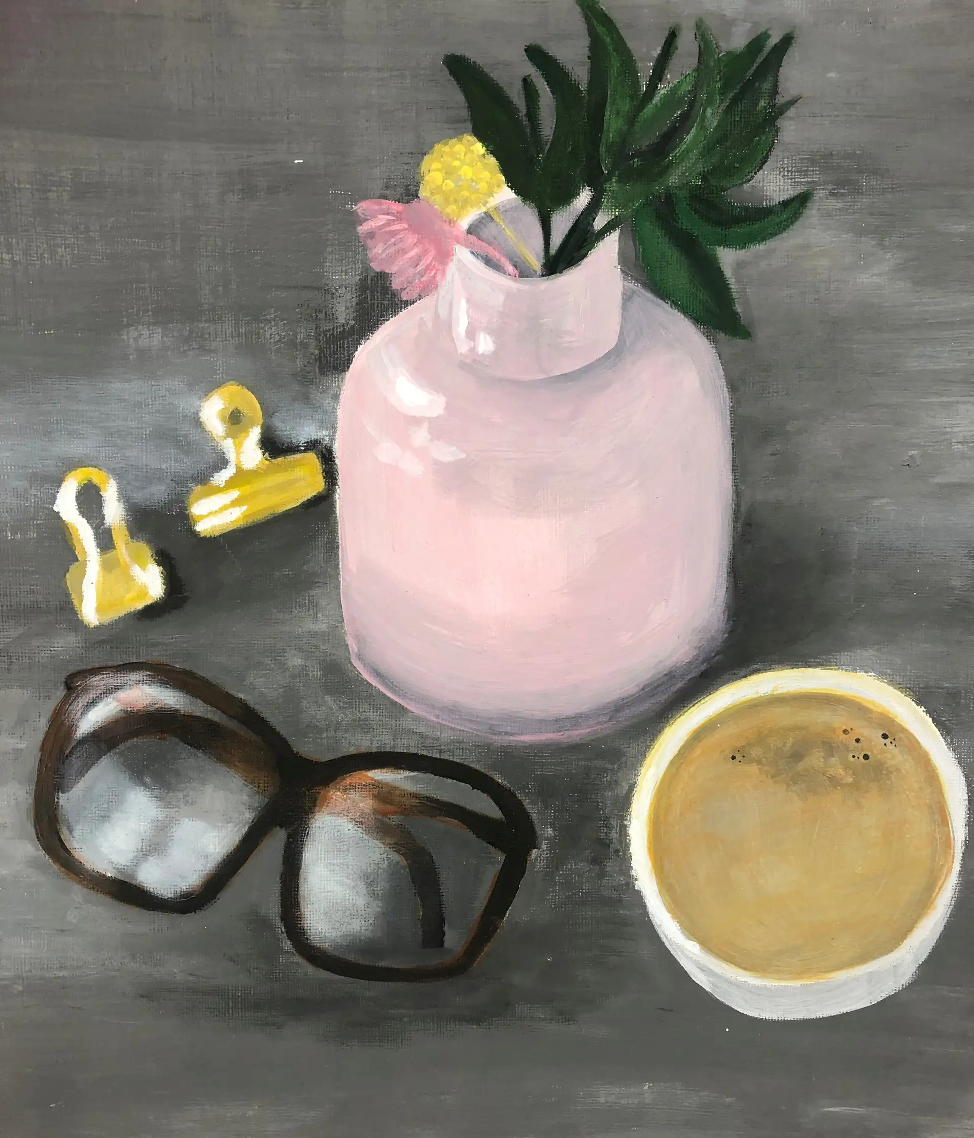 Person bei einem Kunstkurs, beim Malen oder Zeichnen im Rahmen des Kunst-Quickie „english afternoon“.