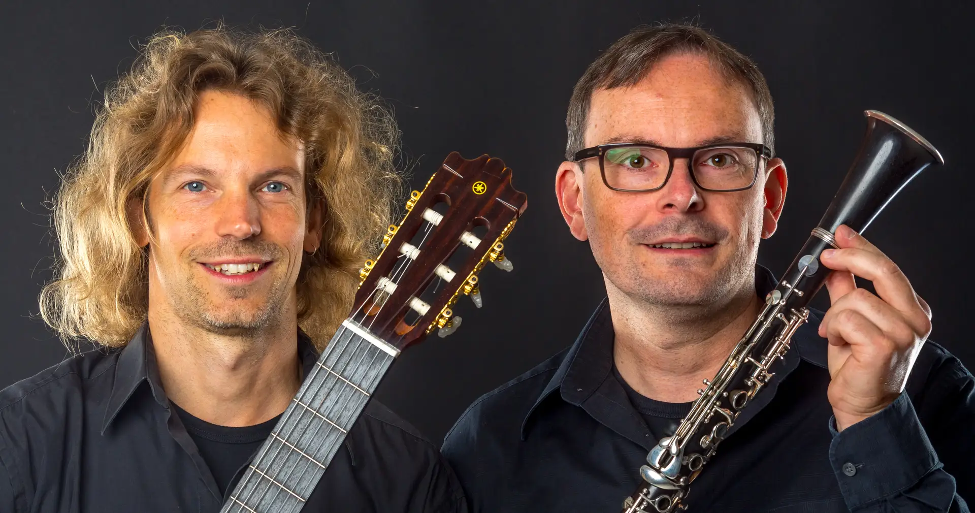 Duo Claritar mit Markus Viegener an der Klarinette und Tobias Metzmacher an der Gitarre.