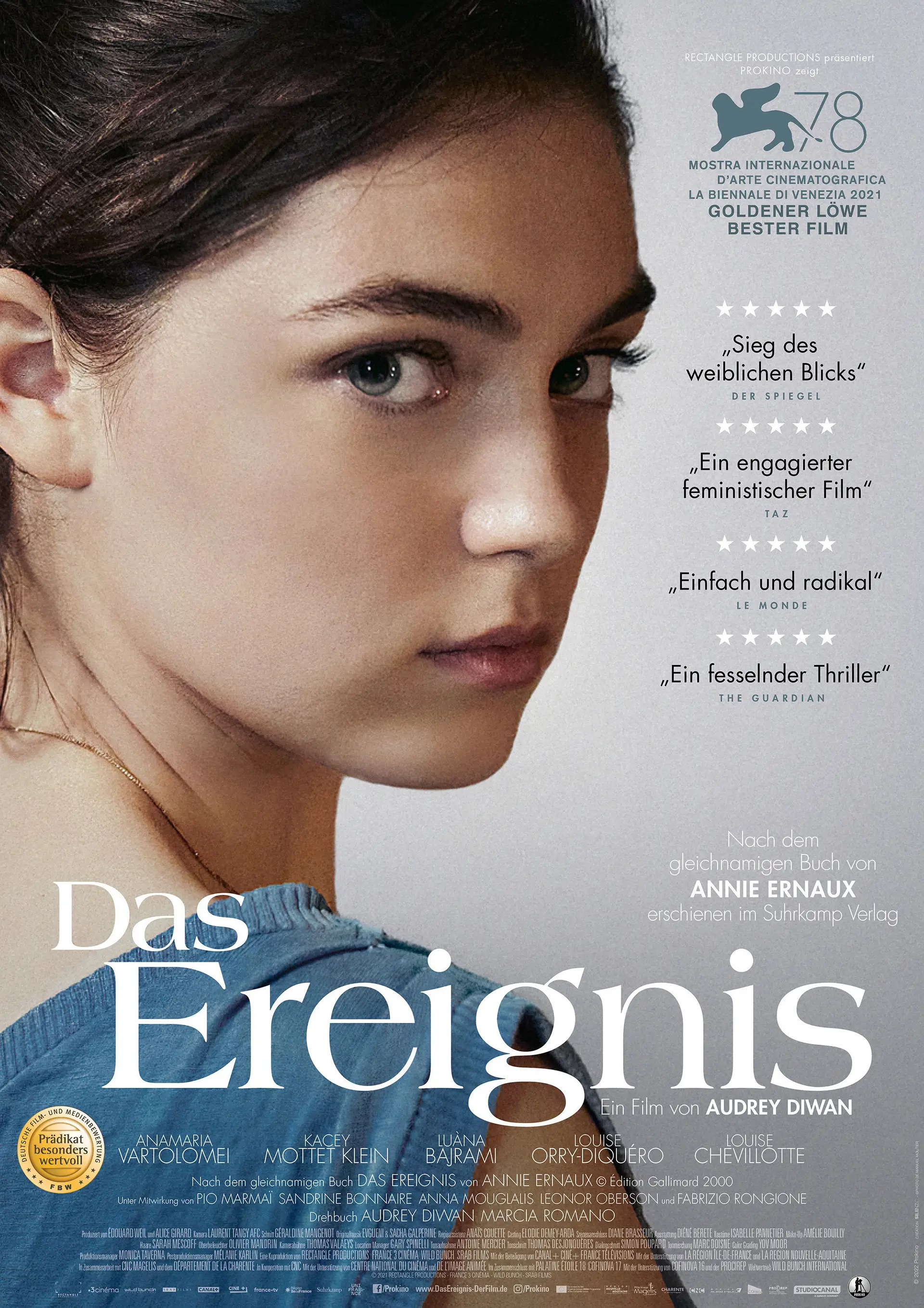 Ein Filmplakat mit dem Titel „Das Ereignis“.