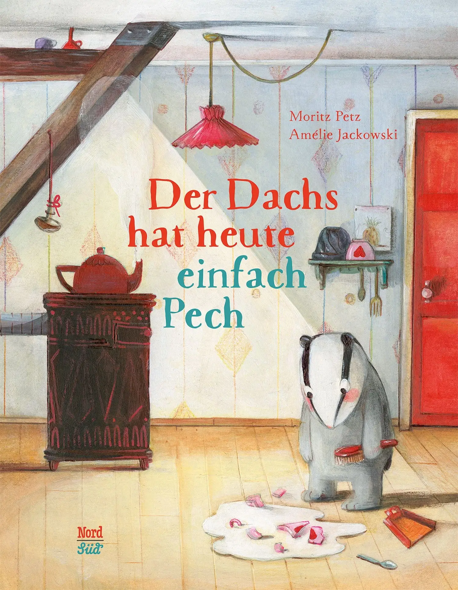 Buchcover der gebundenen Ausgabe von „Der Dachs hat heute einfach Pech“ von Moritz Petz.